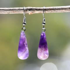 Vintage natural stone drop earrings