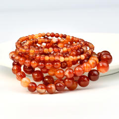 Natural stone agate bead elastic bracelet