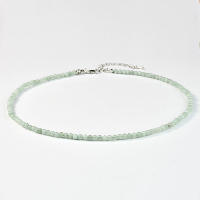 Spring summer natural stone beaded necklace