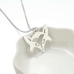 Cute animal symbol puppy kitty lion stainless steel necklace