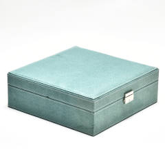 Square shape colorful velvet large size jewelry storage box