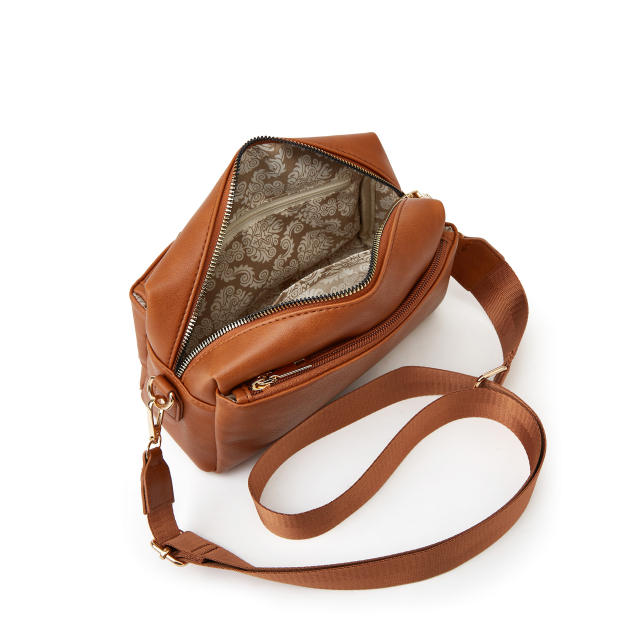 Elegant easy match waterproof PU leather crossbody bag