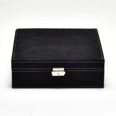 Square shape colorful velvet large size jewelry storage box