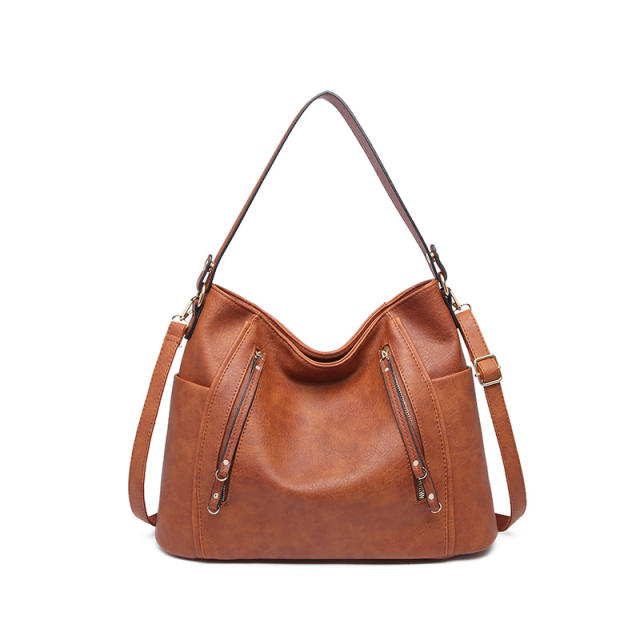 Casual PU leather soft large size tote bag
