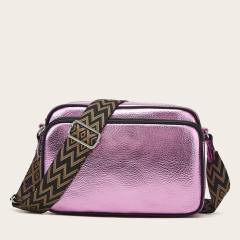 Y2K silver pink color super cool women crossbody bag
