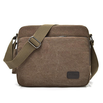 Casual large size multi function canvas crossbody bag for men