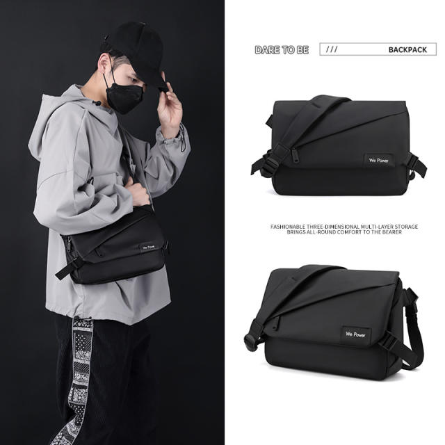Waterproof nylon material message bag for men