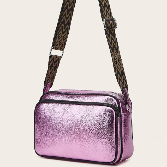Y2K silver pink color super cool women crossbody bag