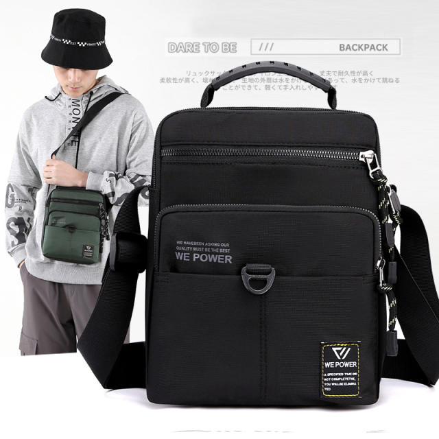 Casual nylon material men crossbody bag