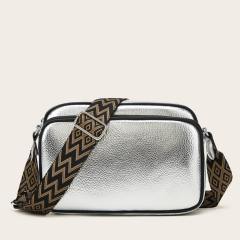 Y2K silver pink color super cool women crossbody bag