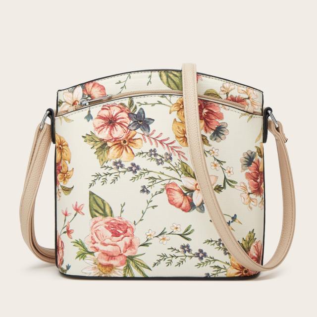 Spring summer new design floral pattern women casual crossbody bag