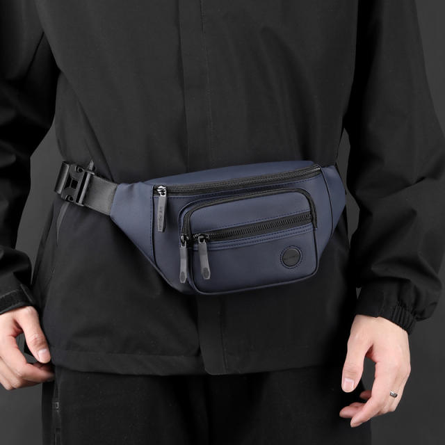 Easy match nylon material men funny pack waist bag