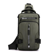 Multi function nylon material men sling bag chest bag