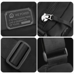 Large size outdoor nylon material crossbody bag for men