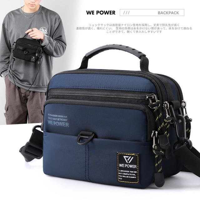 Easy match hot sale nylon material crossbody small bag for men