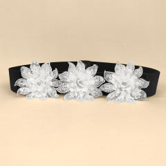 Spring summer fabric flower corset belt dress belt