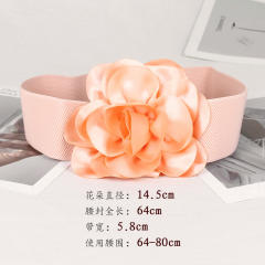 6cm fabric flower wide elastic corset belet