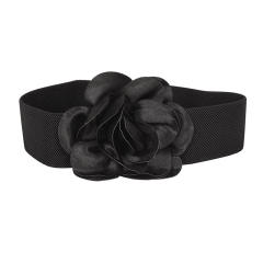 6cm fabric flower wide elastic corset belet