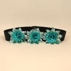 Spring summer fabric flower corset belt dress belt