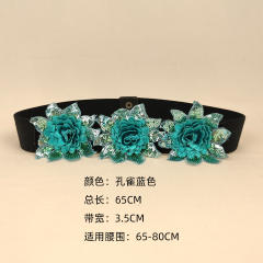 Spring summer fabric flower corset belt dress belt