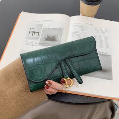 D leatter charm PU leather stone pattern women wallet