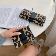 Personality leopard grain PU leather women wallet