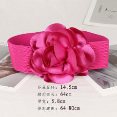 6cm fabric flower wide elastic corset belet