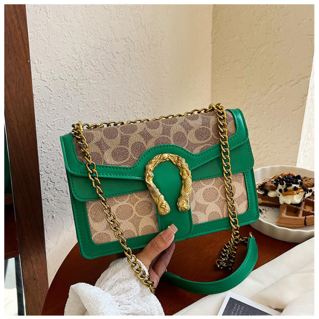 Classic colorful PU leather chain bag shoulder bag for women