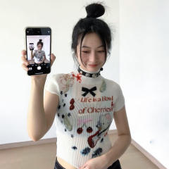 Y2K sexy unique pattern cropped tops