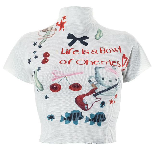 Y2K sexy unique pattern cropped tops