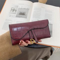 D leatter charm PU leather stone pattern women wallet