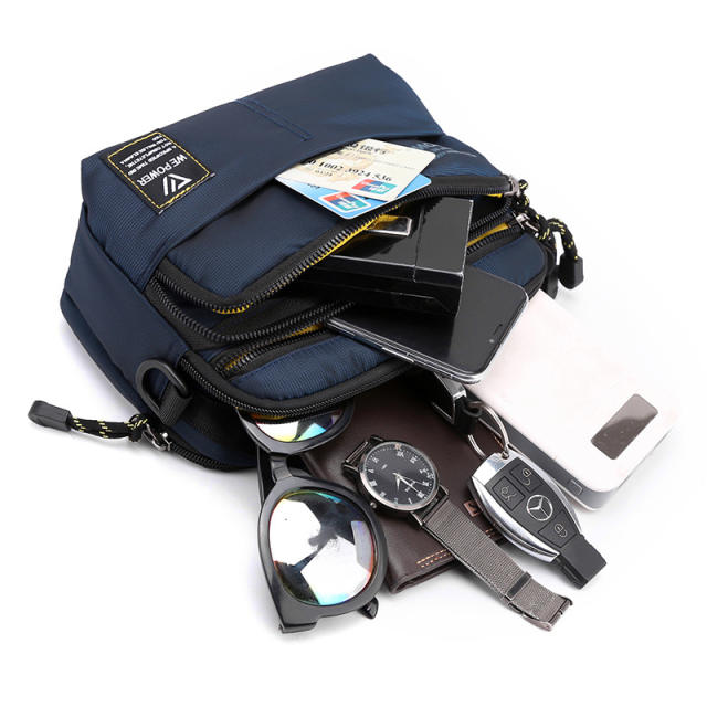 Easy match hot sale nylon material crossbody small bag for men