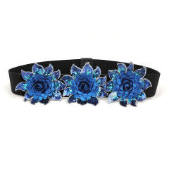 Spring summer fabric flower corset belt dress belt