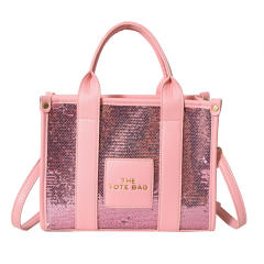 Summer candy color gliter tote bag hot sale handbag