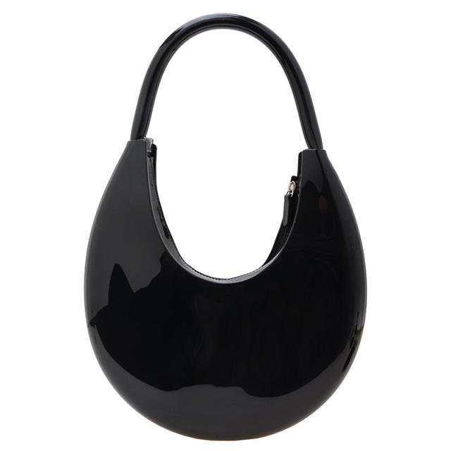 Summer Jelly PVC material hobo moon shape shoulder bag