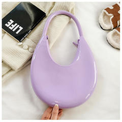 Summer Jelly PVC material hobo moon shape shoulder bag