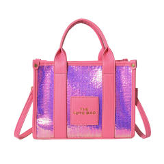 Summer candy color gliter tote bag hot sale handbag