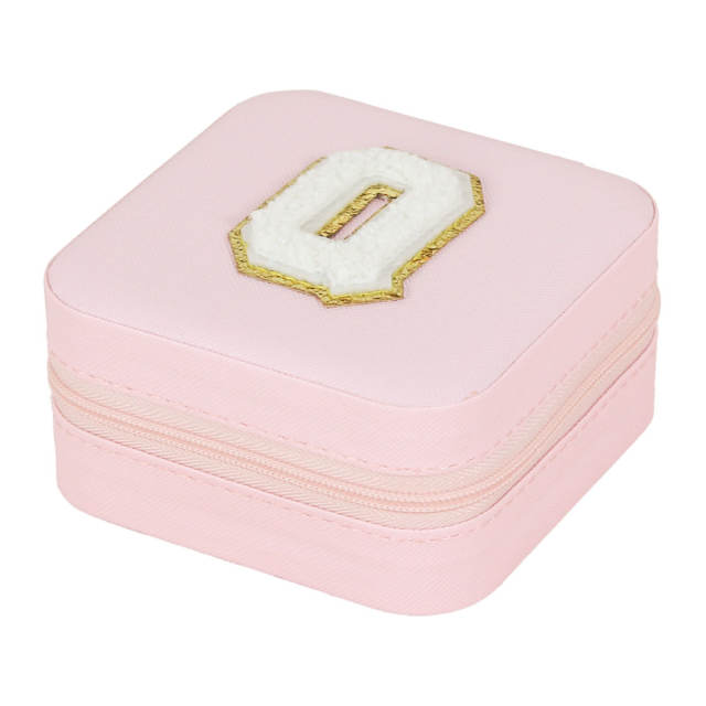 Creative initial letter square shape Portable jewelry box