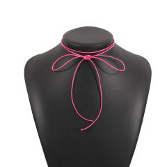 Summer colorful strappy choker necklace