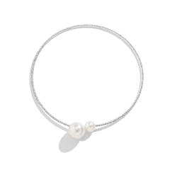 Personality imitation pearl rhinestone choker necklace