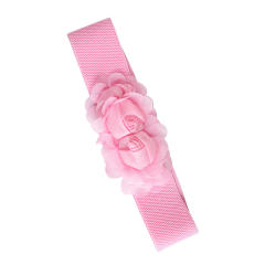 Summer chiffon flower elastic corset belt