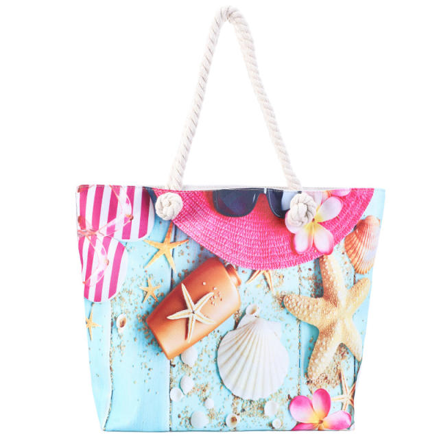Hot sale large size canvas beach tote bag
