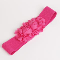 Summer chiffon flower elastic corset belt