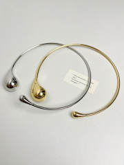 Fashionable alloy material chunky drop metal choker necklace