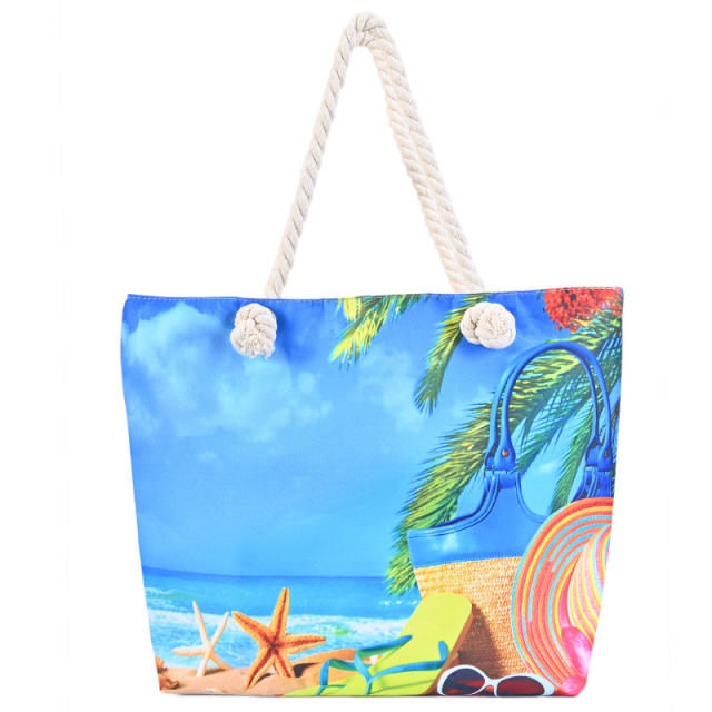 Hot sale large size canvas beach tote bag