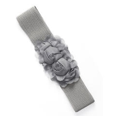 Summer chiffon flower elastic corset belt