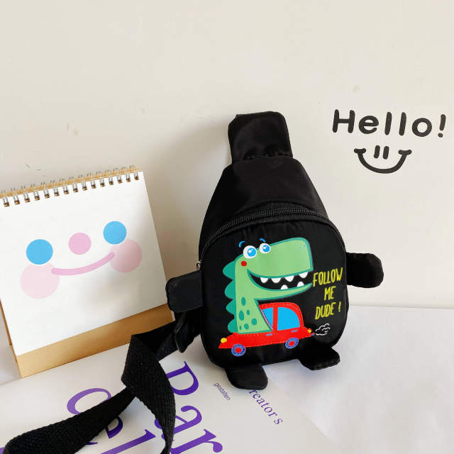 Cartoon dinosaur pattern colorful sling bag for kids