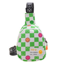 Summer colorful plaid pattern sling bag for kids