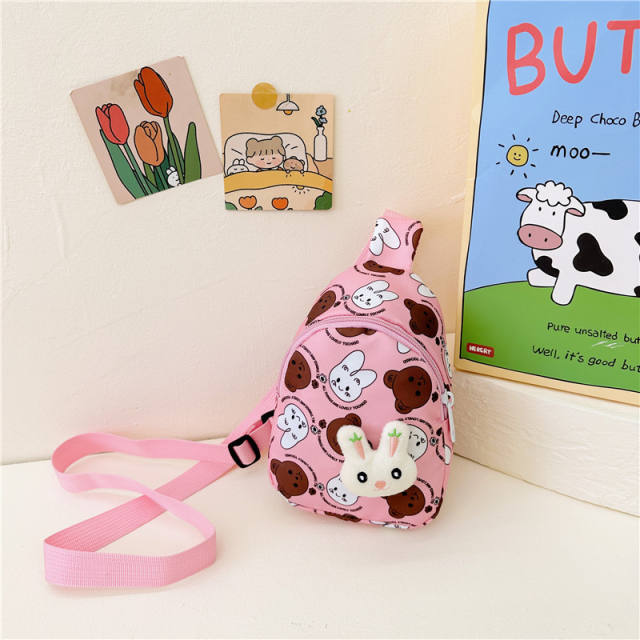 Cute bunny colorful sling bag for kids