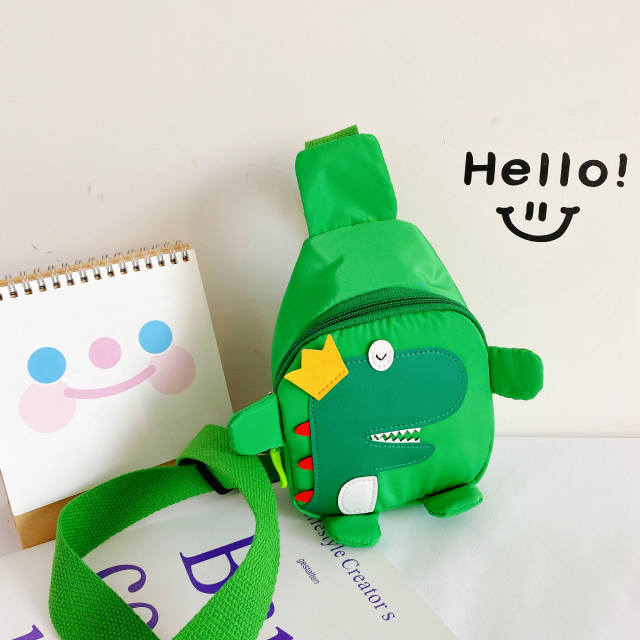 Cartoon dinosaur pattern colorful sling bag for kids